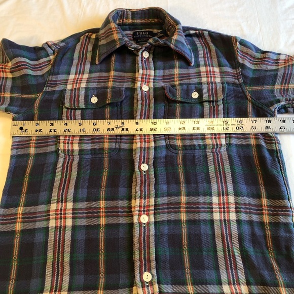 Polo Ralph Lauren Relaxed Fit Double Thick Plaid Button-Up Shirt Size XS - Picture 3 of 6